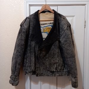 80s acid wash denim jacket